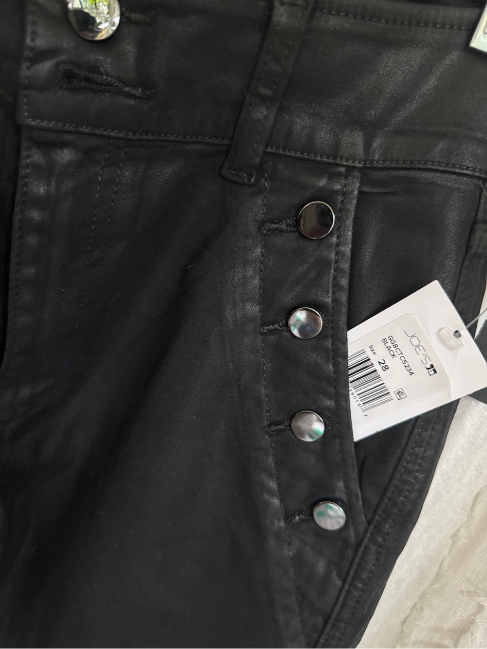 Joe's Jeans Black High-Rise Faux Leather Skinny Jeans